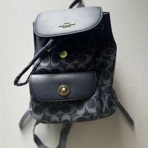 Coach Denim Signature C Backpack